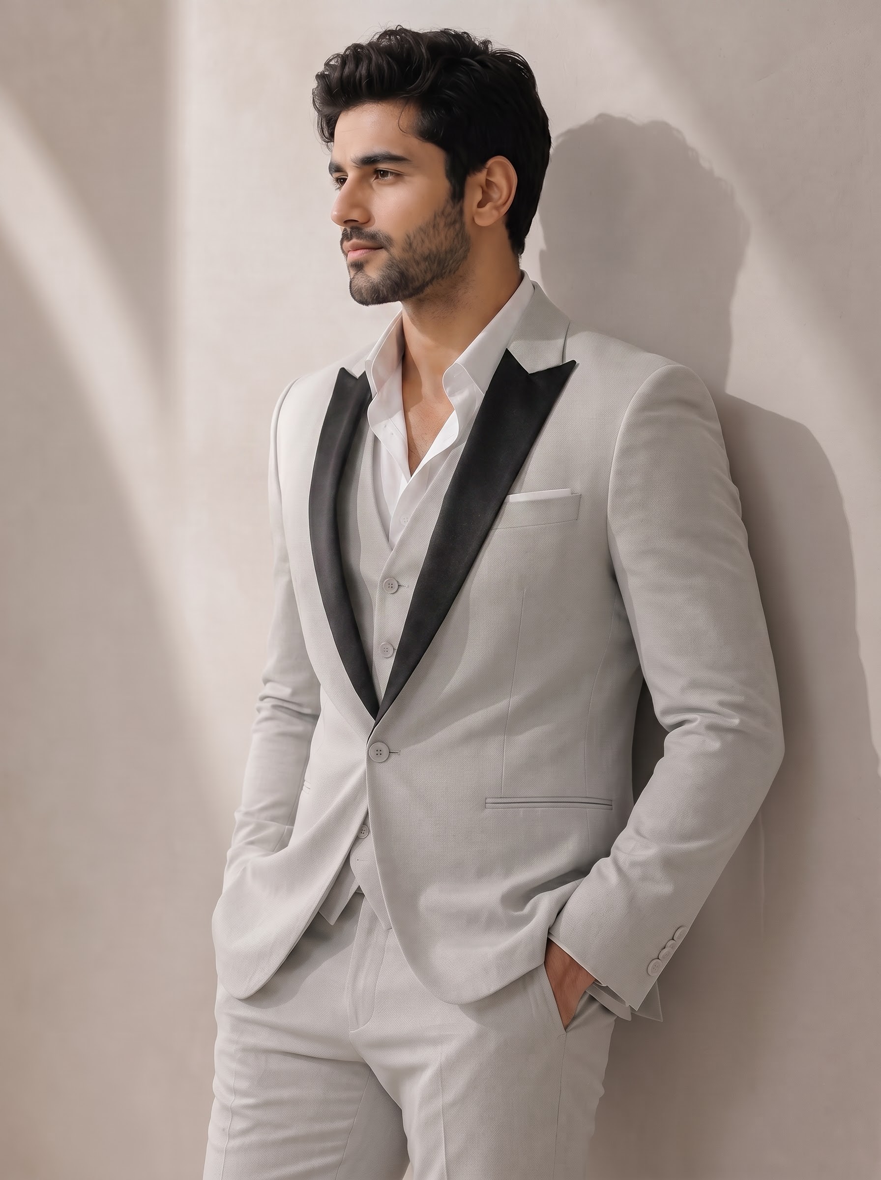 The Champagne Three-Piece Tuxedo - Image 2