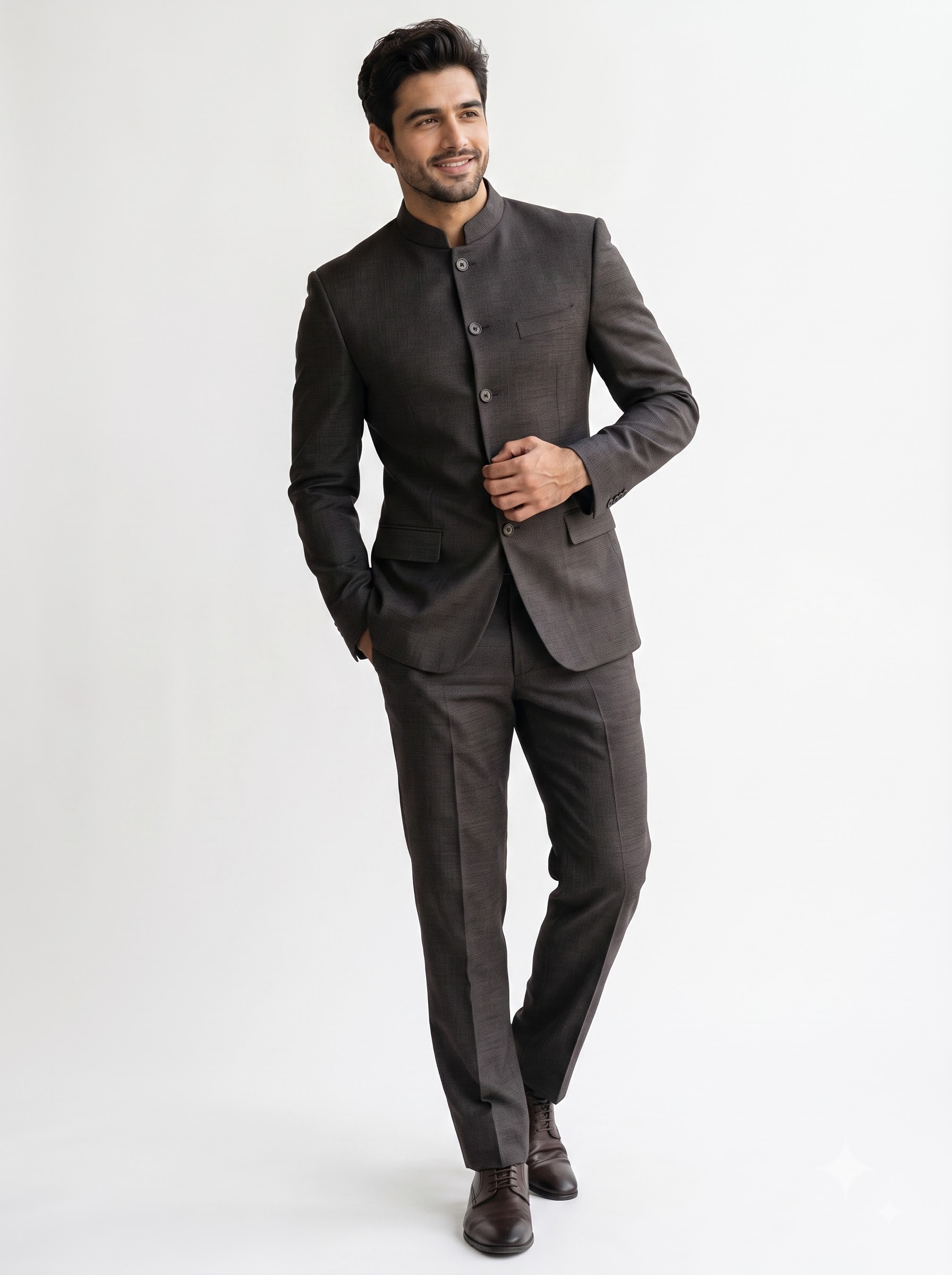 The Midnight Checkered Two-Piece Jodhpuri Suit - Image 2