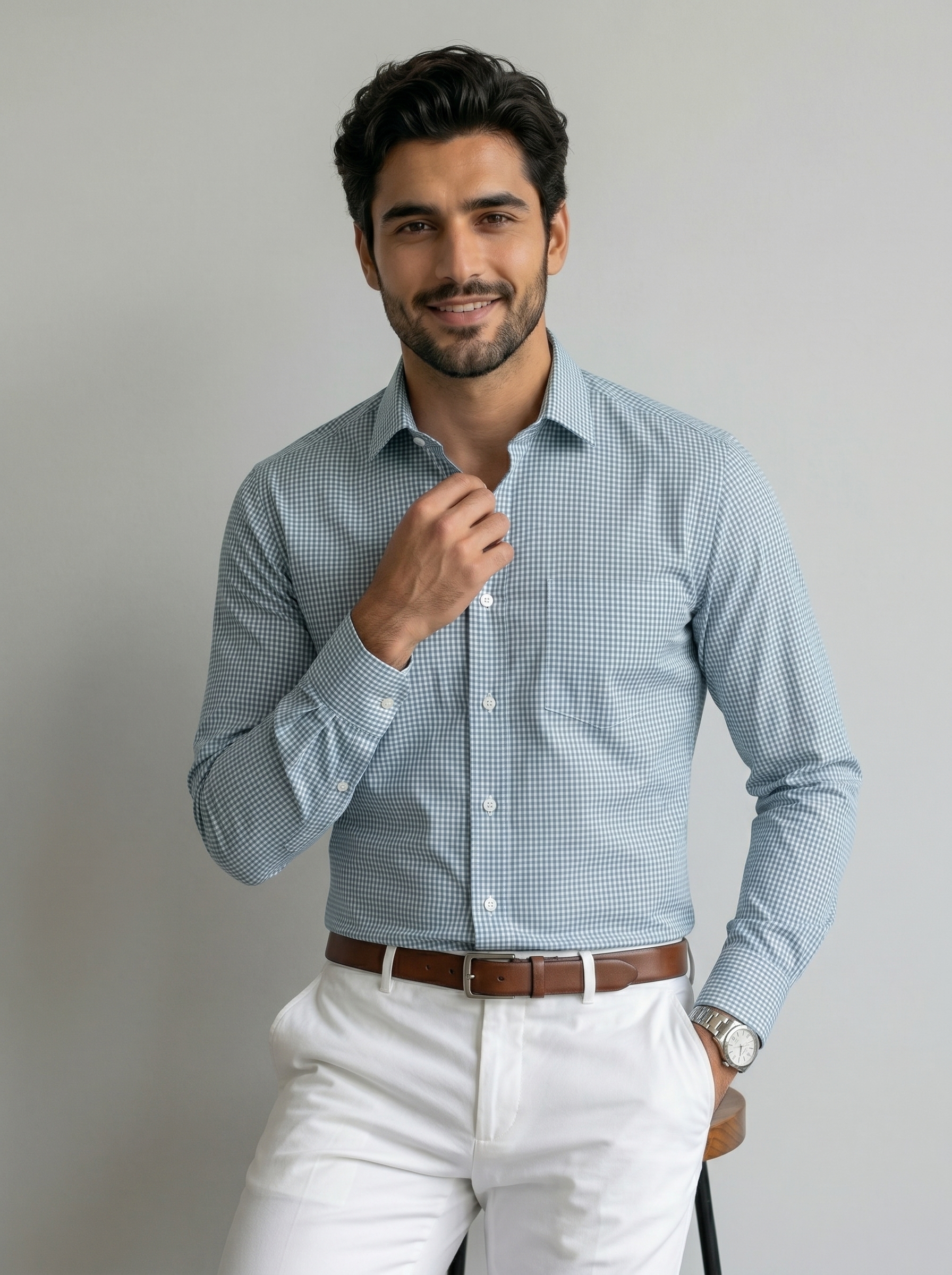 The Sage Checkered Signature Shirt - Image 2