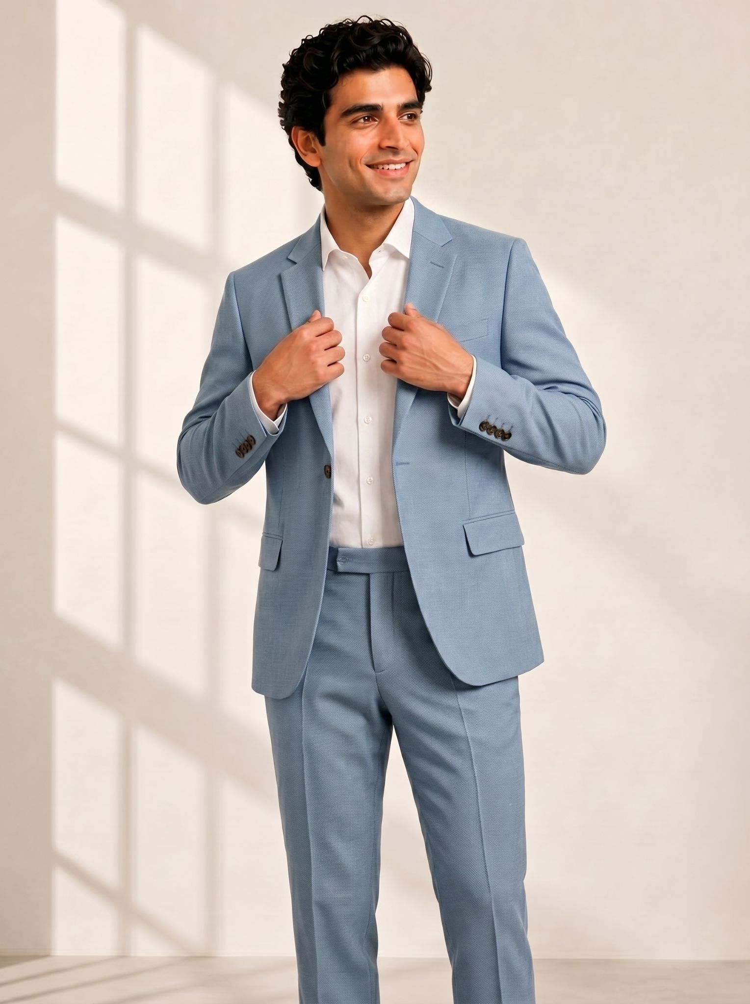 The Light blue Classic Two-Piece Suit - Image 2