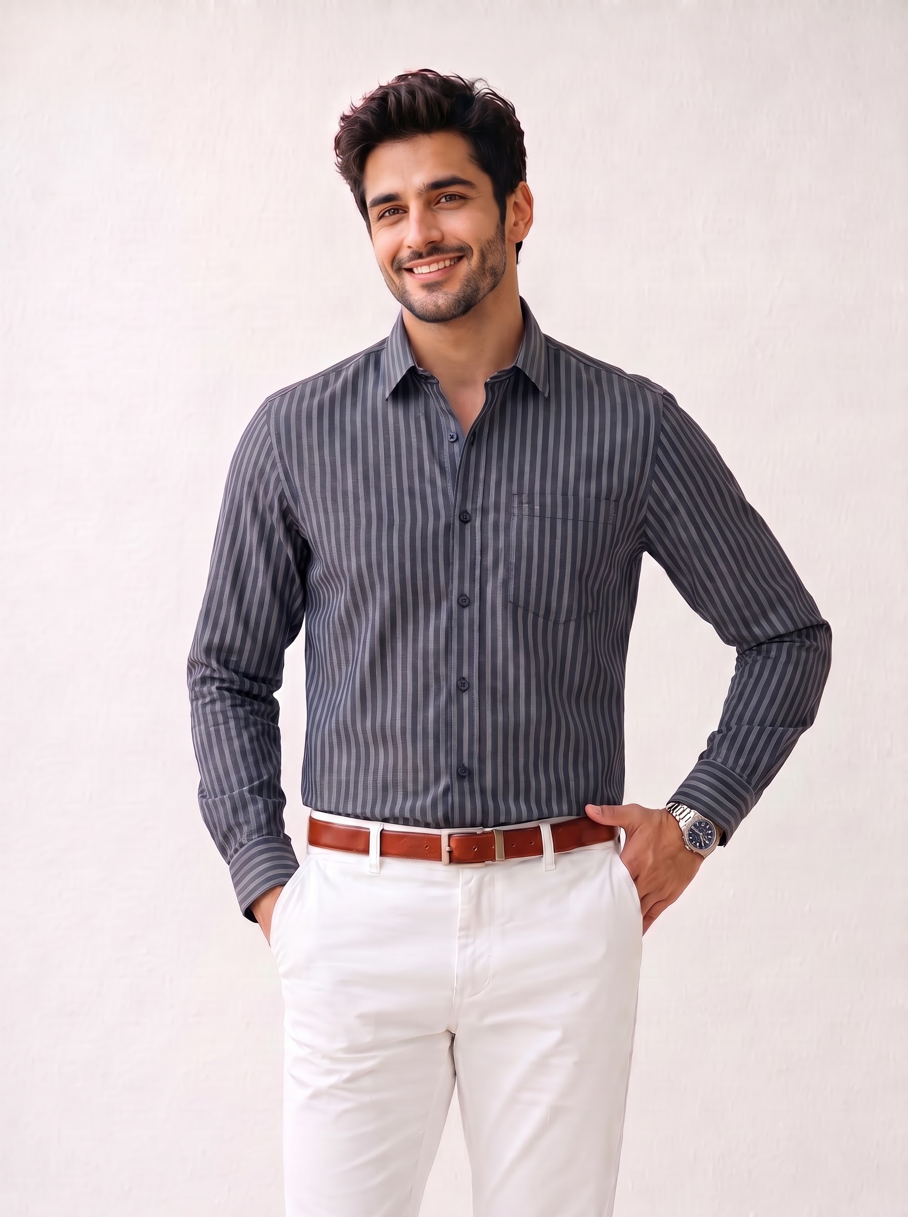 The Onyx Striped Signature Shirt - Image 2