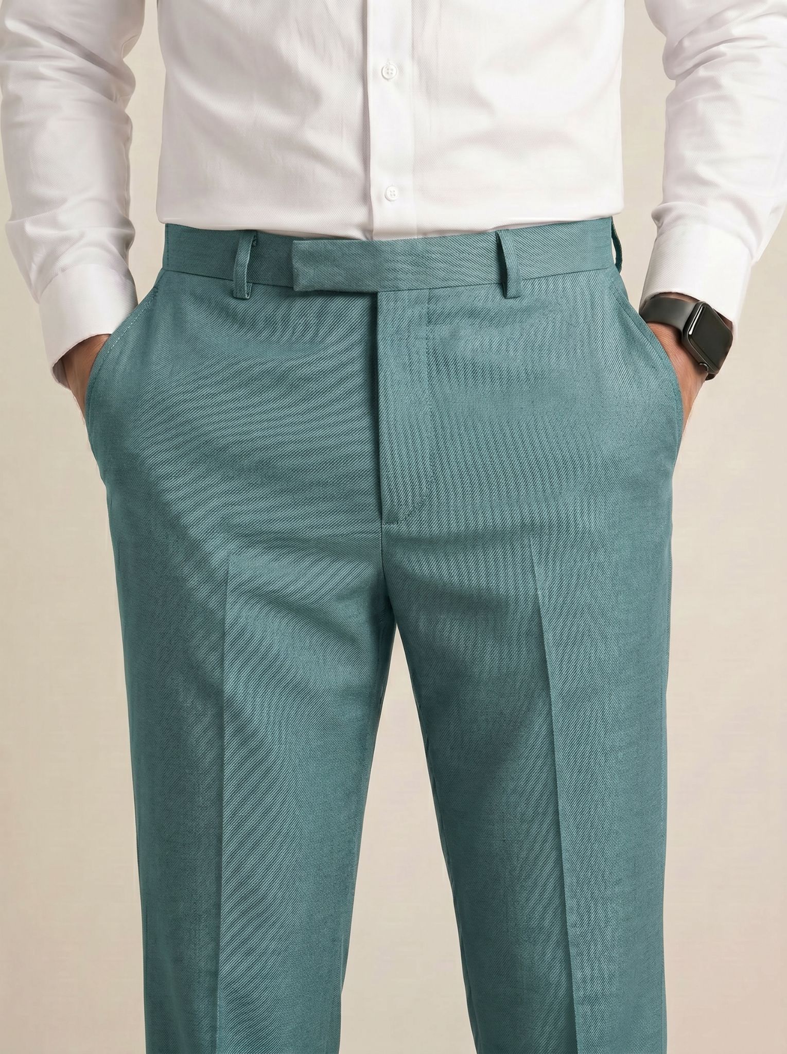 Sage Elite 120s Tailored Trouser - Image 2