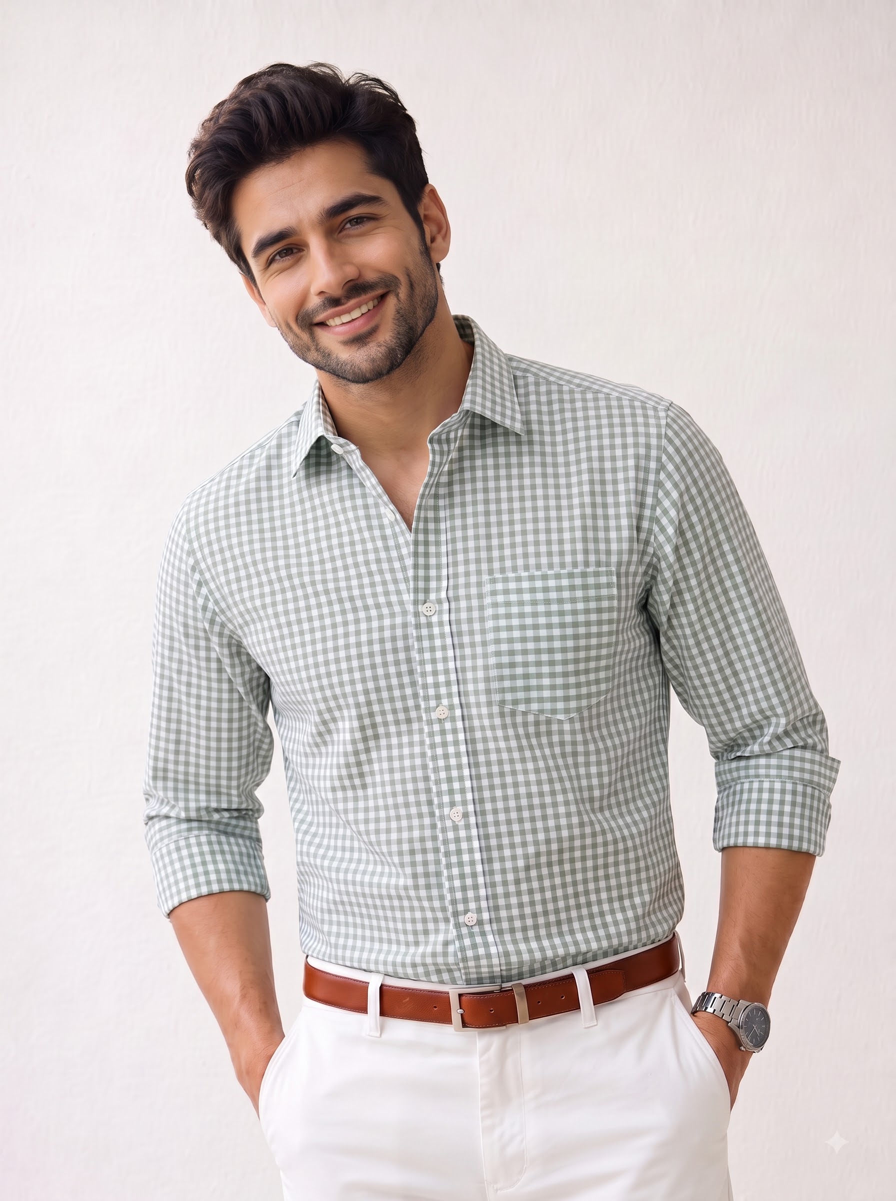 The Sage Checkered Signature Shirt - Image 2